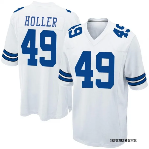 Men's Alec Holler Dallas Cowboys Game White Jersey