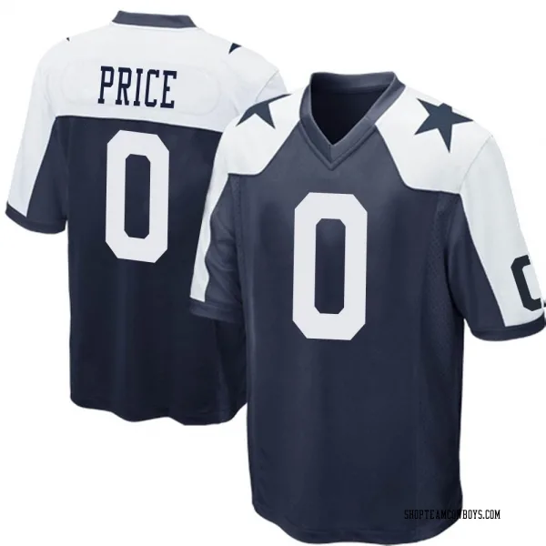 Men's Billy Price Dallas Cowboys Game Navy Blue Throwback Jersey