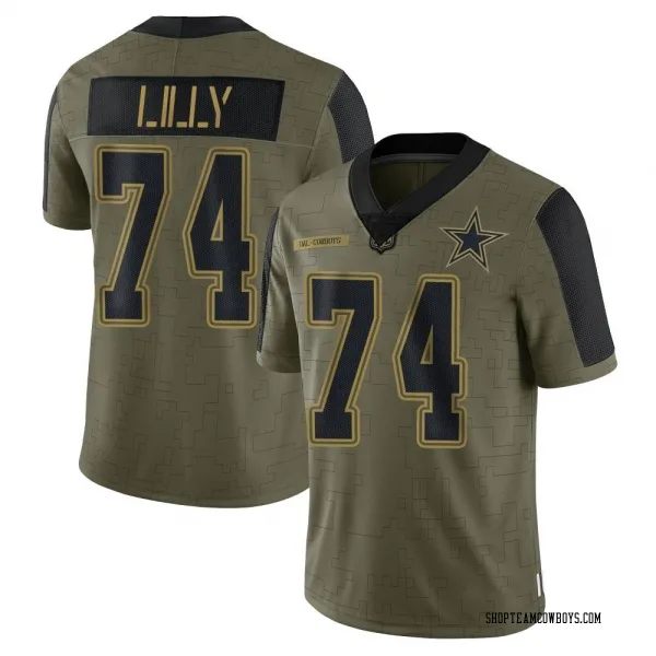 Men's Bob Lilly Dallas Cowboys Limited Olive 2021 Salute To Service Jersey