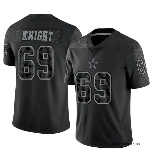 Men's Brandon Knight Dallas Cowboys Limited Black Reflective Jersey