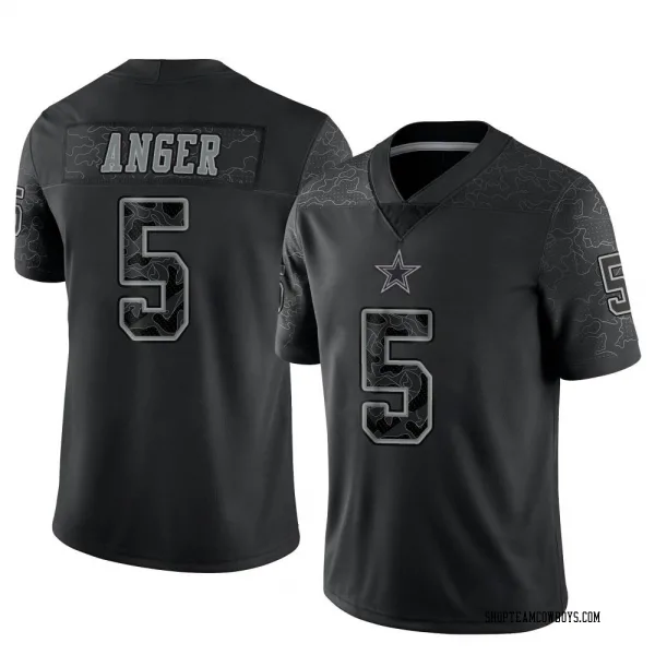 Men's Bryan Anger Dallas Cowboys Limited Black Reflective Jersey