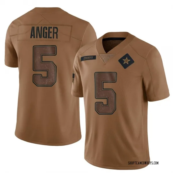 Men's Bryan Anger Dallas Cowboys Limited Brown 2023 Salute To Service Jersey