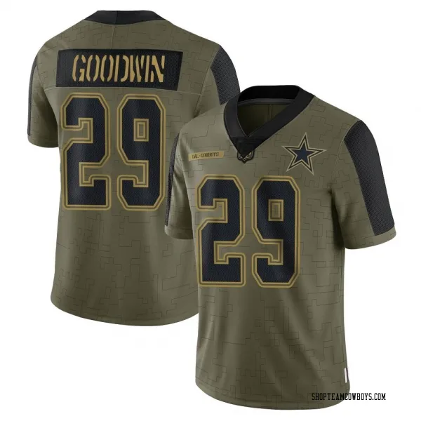 Men's C.J. Goodwin Dallas Cowboys Limited Olive 2021 Salute To Service Jersey