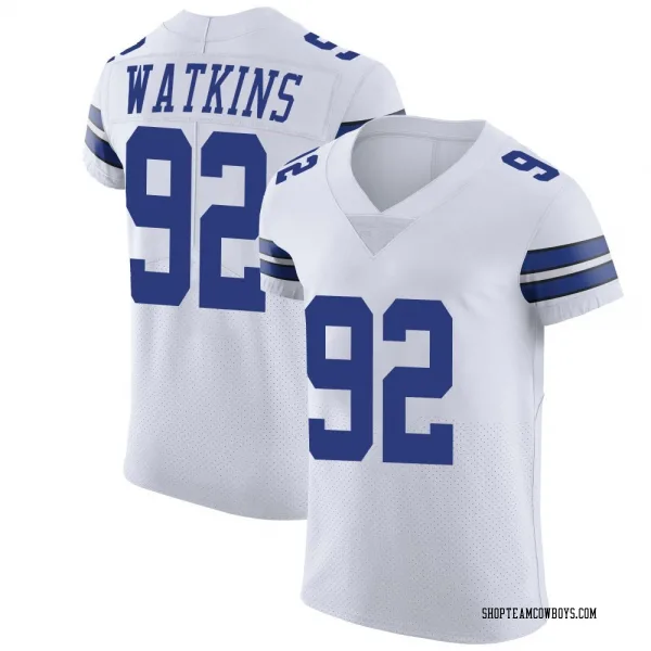 Men's Carlos Watkins Dallas Cowboys Elite White Vapor Untouchable Jersey