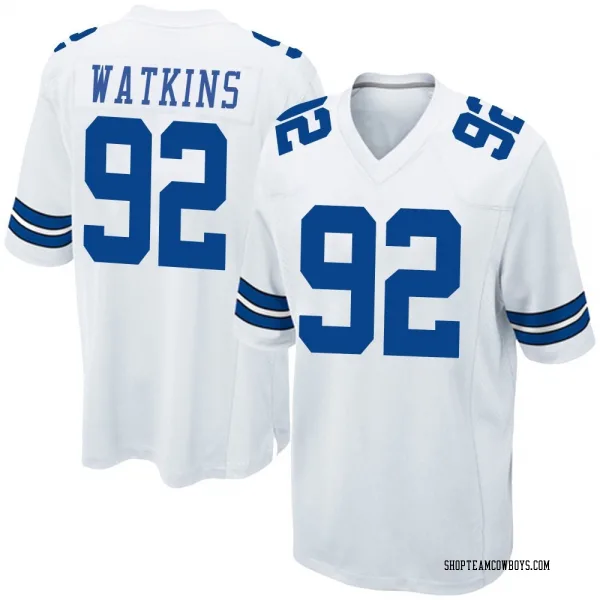 Men's Carlos Watkins Dallas Cowboys Game White Jersey