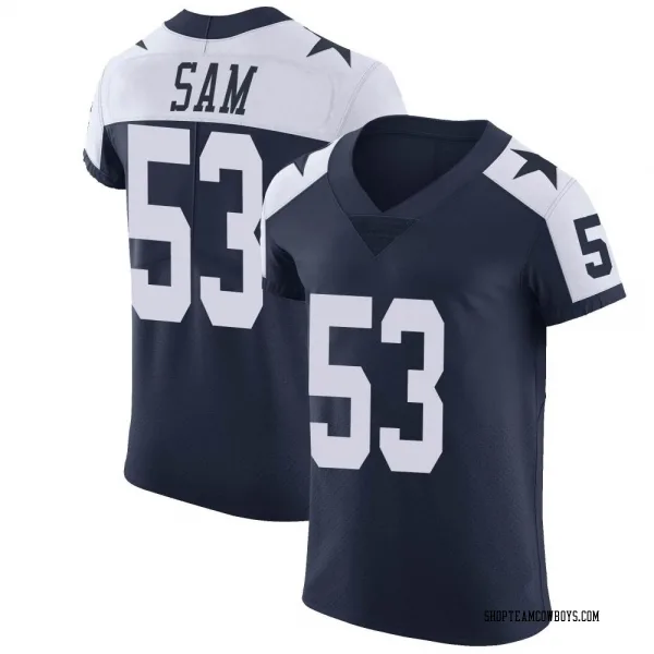 Men's Christian Sam Dallas Cowboys Elite Navy Alternate Vapor Untouchable Jersey