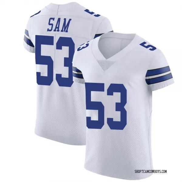 Men's Christian Sam Dallas Cowboys Elite White Vapor Untouchable Jersey