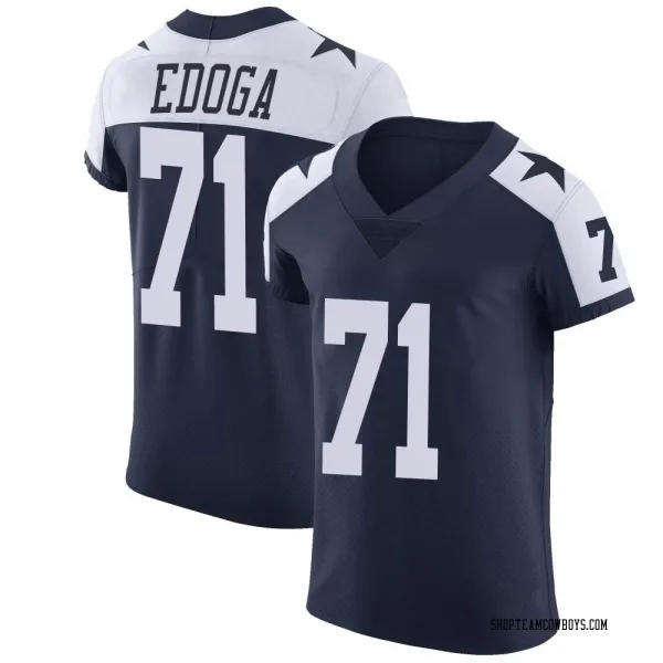 Men's Chuma Edoga Dallas Cowboys Elite Navy Alternate Vapor Untouchable Jersey