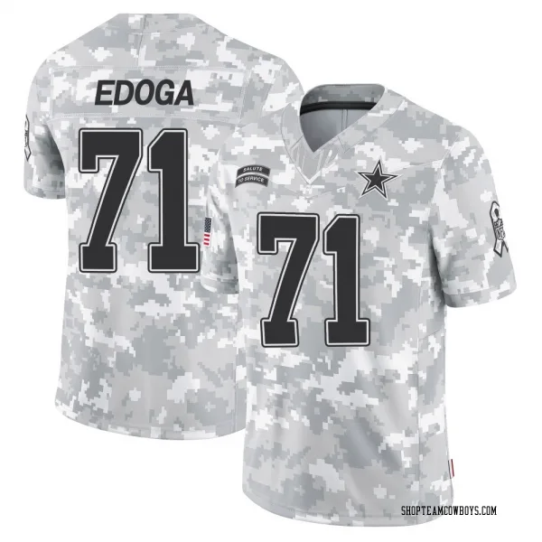 Men's Chuma Edoga Dallas Cowboys Limited Arctic Camo 2024 Salute to Service Jersey