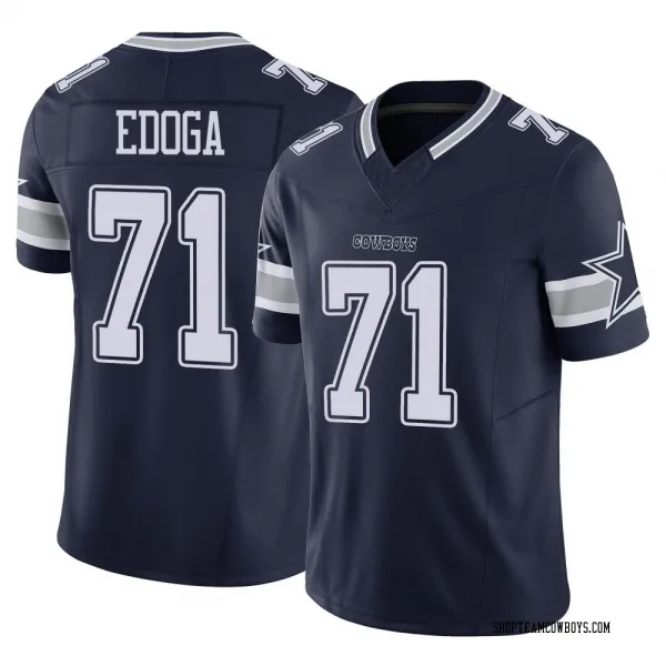 Men's Chuma Edoga Dallas Cowboys Limited Navy Vapor F.U.S.E. Jersey