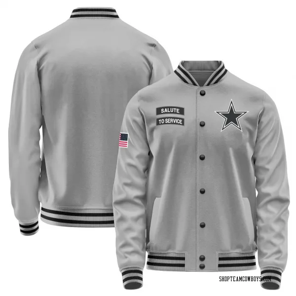 Men's Dallas Cowboys Gray Salute to Service Performance Jacket