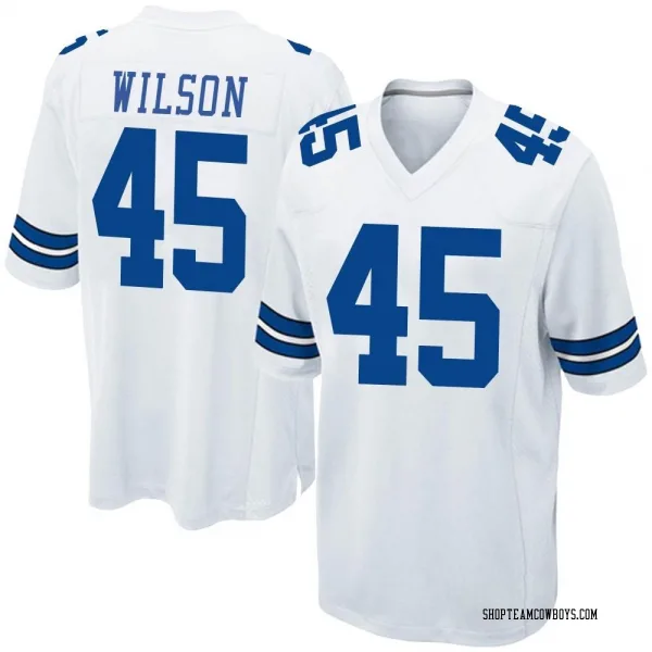 Men's Damien Wilson Dallas Cowboys Game White Jersey