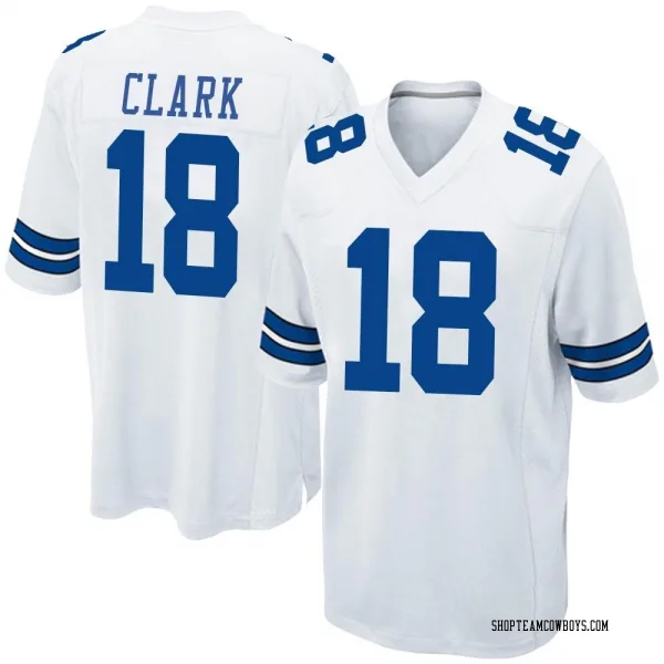 Men's Damone Clark Dallas Cowboys Game White Jersey