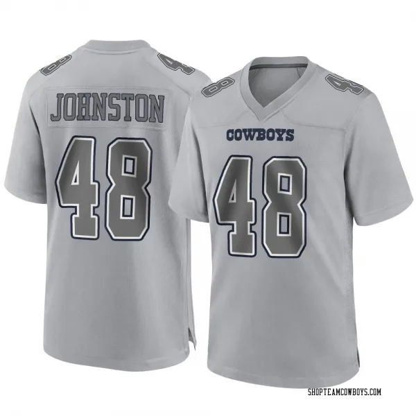 Men's Daryl Johnston Dallas Cowboys Game Gray Atmosphere Fashion Jersey