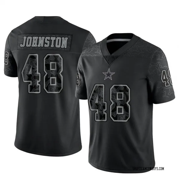 Men's Daryl Johnston Dallas Cowboys Limited Black Reflective Jersey