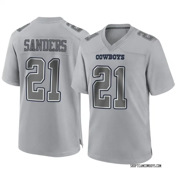 Men's Deion Sanders Dallas Cowboys Game Gray Atmosphere Fashion Jersey