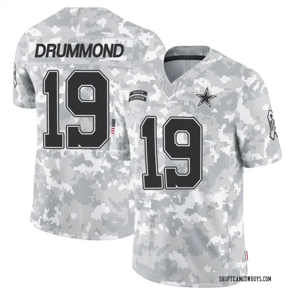 Men's Dontario Drummond Dallas Cowboys Limited Arctic Camo 2024 Salute to Service Jersey