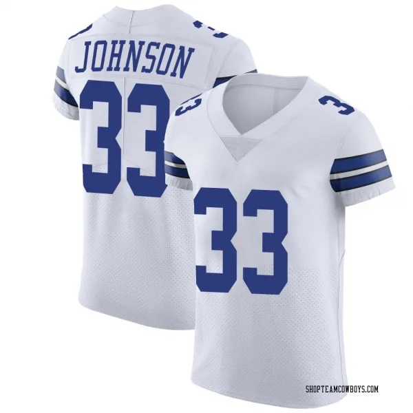 Men's Emany Johnson Dallas Cowboys Elite White Vapor Untouchable Jersey