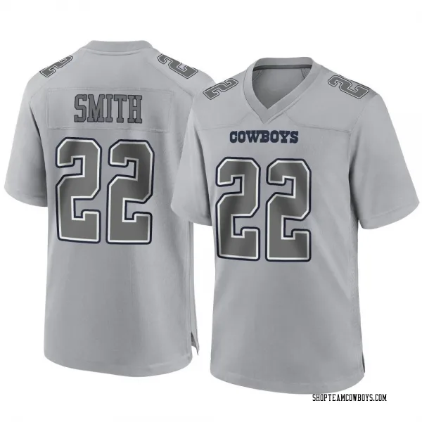 Men's Emmitt Smith Dallas Cowboys Game Gray Atmosphere Fashion Jersey