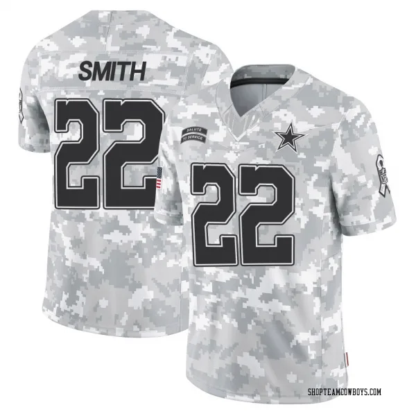 Men's Emmitt Smith Dallas Cowboys Limited Arctic Camo 2024 Salute to Service Jersey