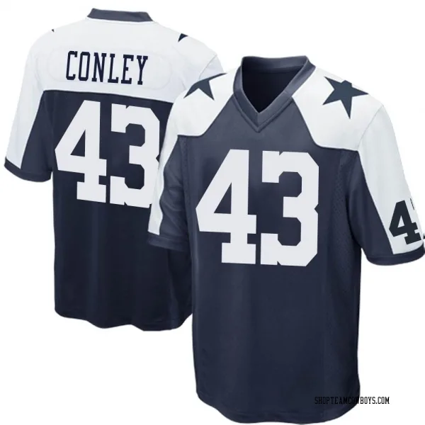 Men's Gareon Conley Dallas Cowboys Game Navy Blue Throwback Jersey