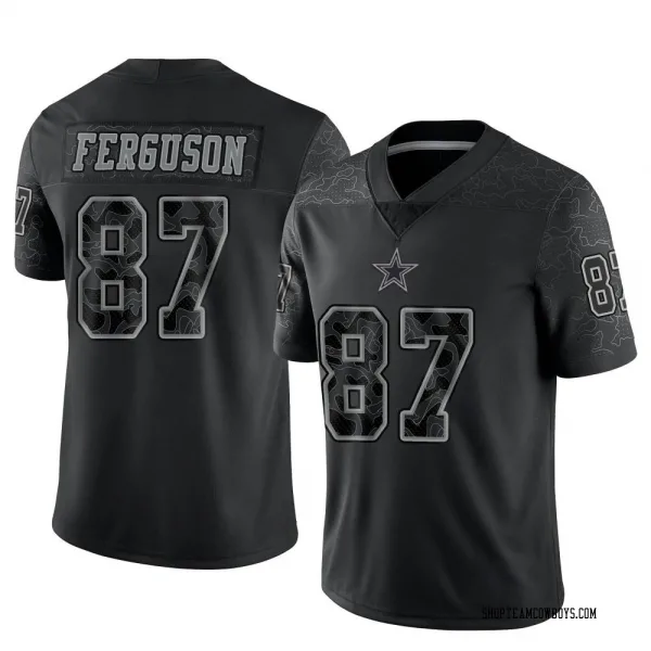 Men's Jake Ferguson Dallas Cowboys Limited Black Reflective Jersey