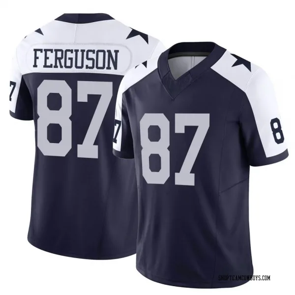 Men's Jake Ferguson Dallas Cowboys Limited Navy Alternate Vapor F.U.S.E. Jersey