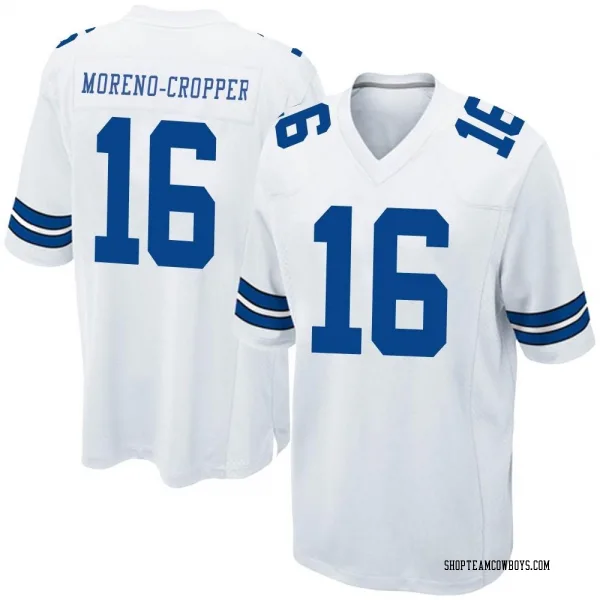 Men's Jalen Moreno-Cropper Dallas Cowboys Game White Jersey