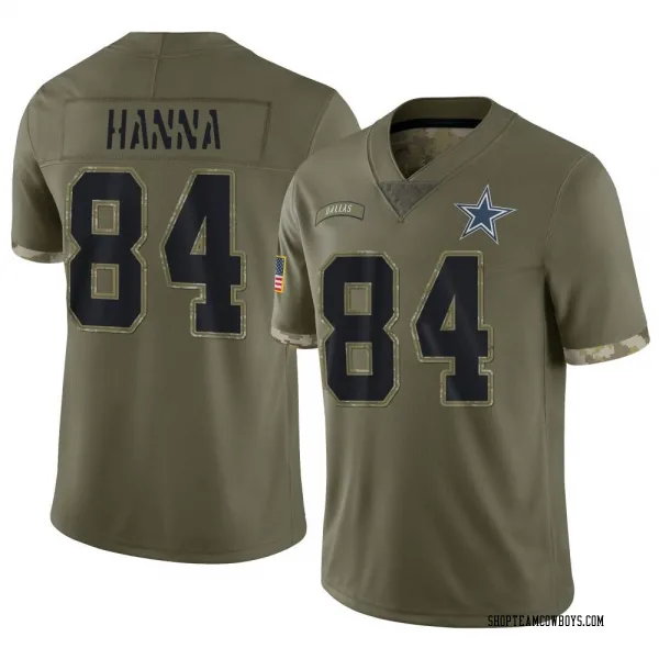 Men's James Hanna Dallas Cowboys Limited Olive 2022 Salute To Service Jersey