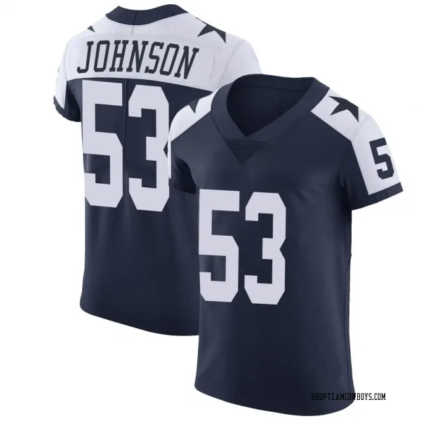 Men's Jason Johnson Dallas Cowboys Elite Navy Alternate Vapor Untouchable Jersey