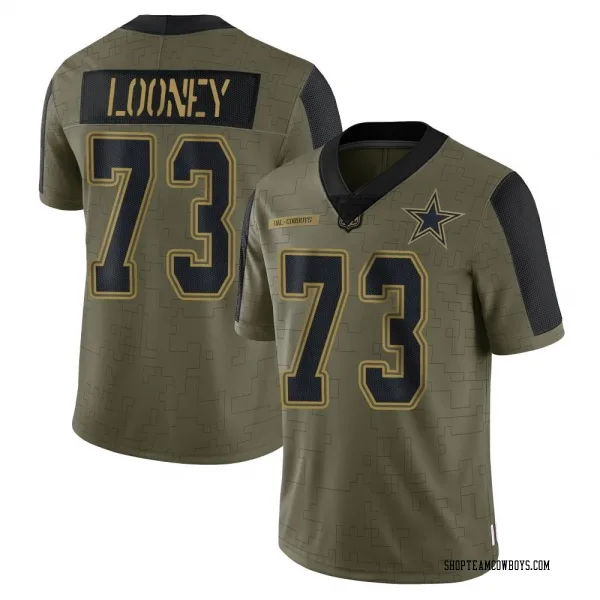 Men's Joe Looney Dallas Cowboys Limited Olive 2021 Salute To Service Jersey