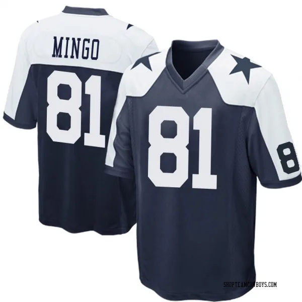 Men's Jonathan Mingo Dallas Cowboys Game Navy Blue Throwback Jersey