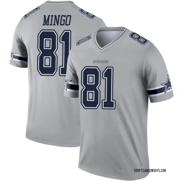 Men's Jonathan Mingo Dallas Cowboys Legend Gray Inverted Jersey