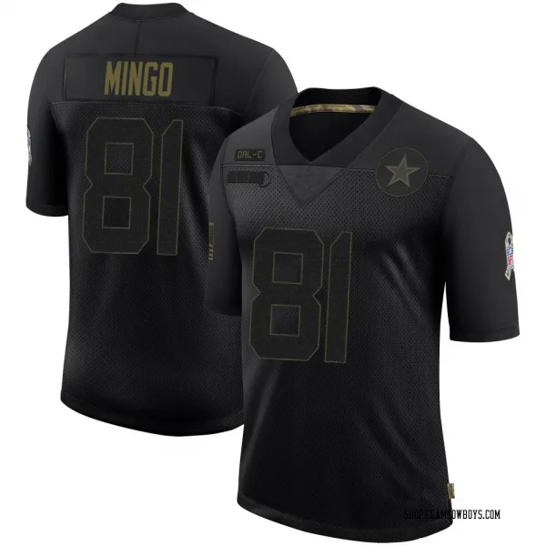 Men's Jonathan Mingo Dallas Cowboys Limited Black 2020 Salute To Service Jersey