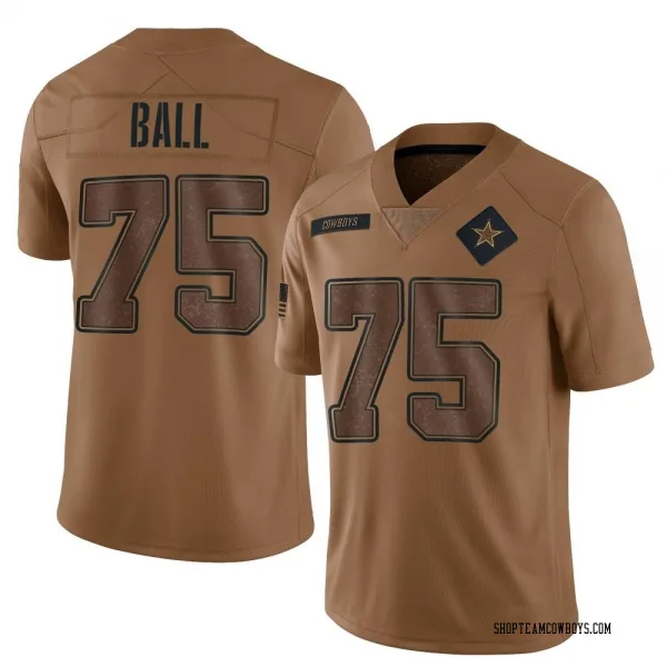 Men's Josh Ball Dallas Cowboys Limited Brown 2023 Salute To Service Jersey