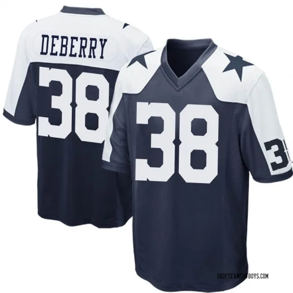 Men's Josh DeBerry Dallas Cowboys Game Navy Blue Throwback Jersey