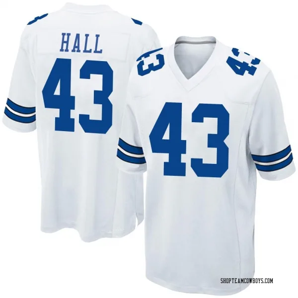 Men's Kemon Hall Dallas Cowboys Game White Jersey