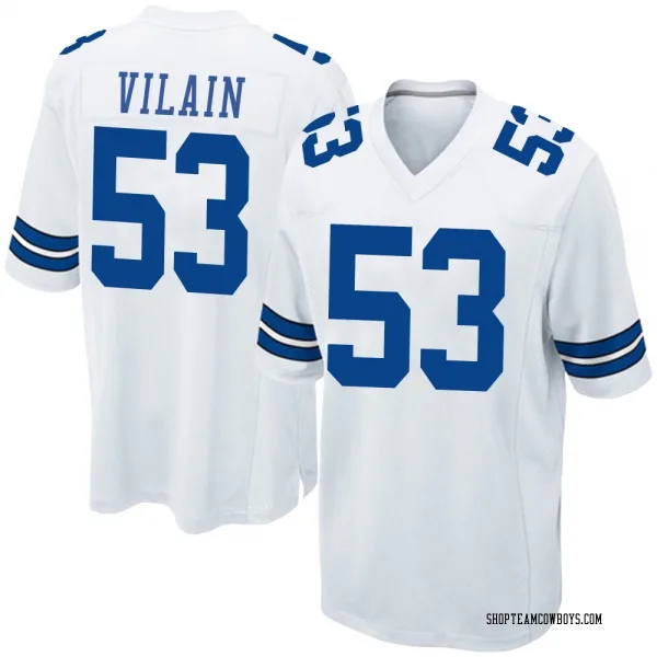 Men's Luiji Vilain Dallas Cowboys Game White Jersey