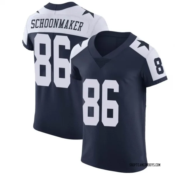 Men's Luke Schoonmaker Dallas Cowboys Elite Navy Alternate Vapor Untouchable Jersey