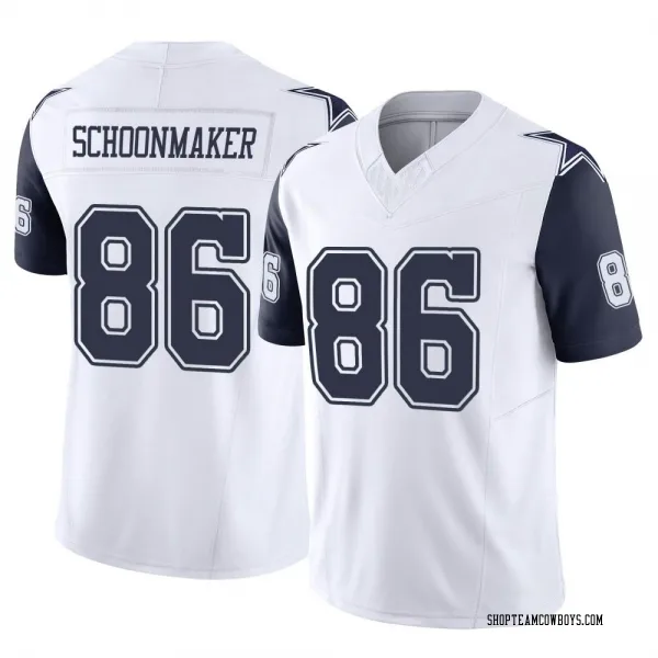 Men's Luke Schoonmaker Dallas Cowboys Limited White 2nd Alternate Vapor F.U.S.E. Jersey