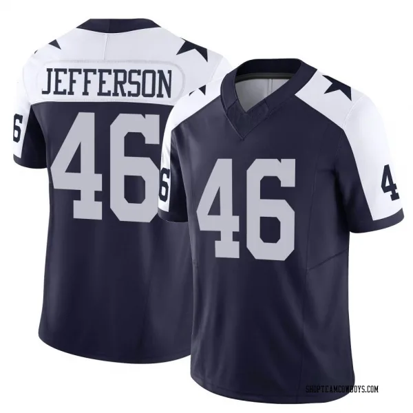 Men's Malik Jefferson Dallas Cowboys Limited Navy Alternate Vapor F.U.S.E. Jersey