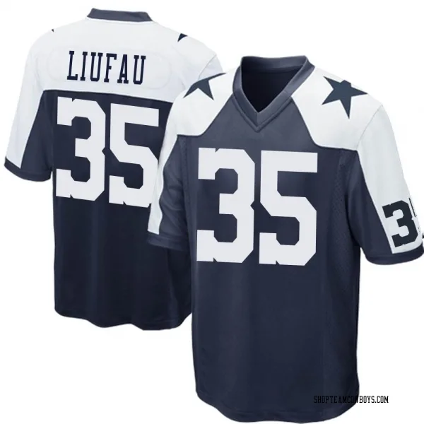 Men's Marist Liufau Dallas Cowboys Game Navy Blue Throwback Jersey