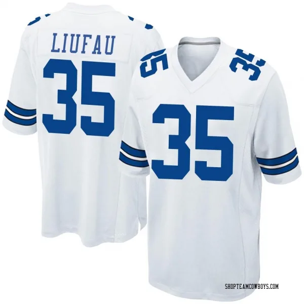 Men's Marist Liufau Dallas Cowboys Game White Jersey