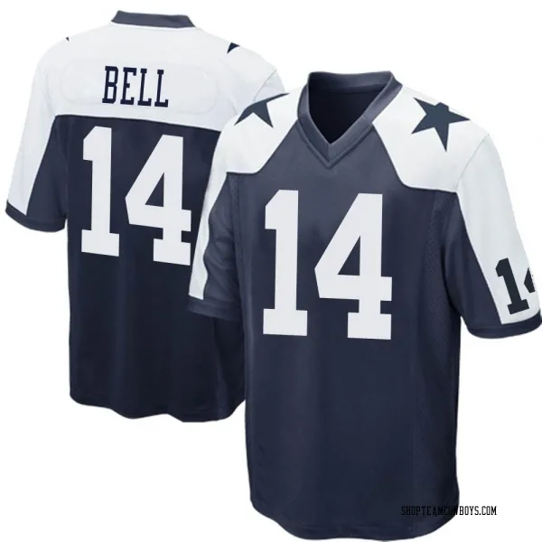 Men's Markquese Bell Dallas Cowboys Game Navy Blue Throwback Jersey