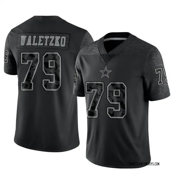 Men's Matt Waletzko Dallas Cowboys Limited Black Reflective Jersey