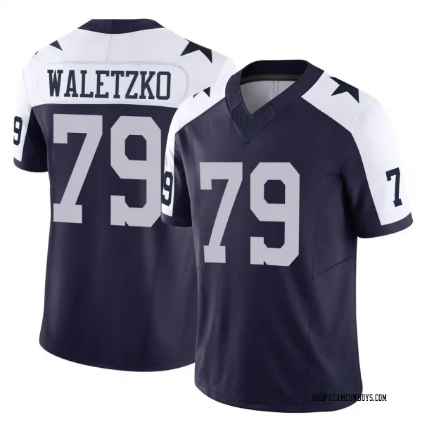 Men's Matt Waletzko Dallas Cowboys Limited Navy Alternate Vapor F.U.S.E. Jersey