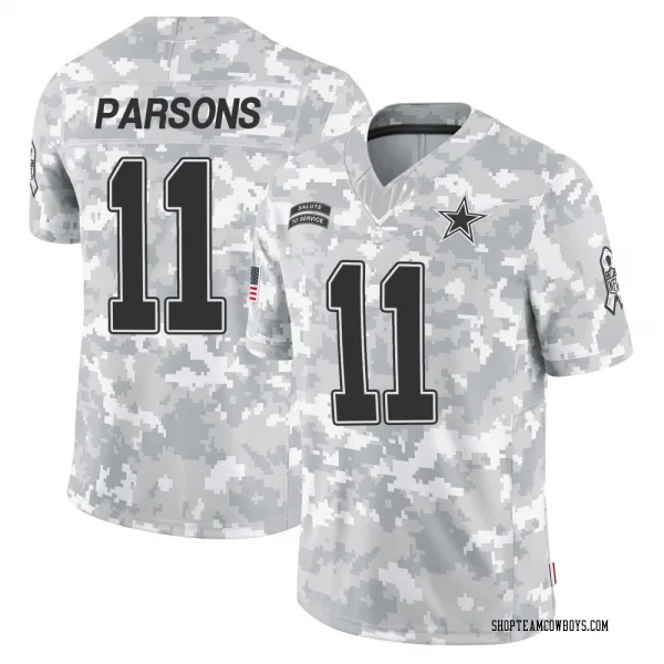 Men's Micah Parsons Dallas Cowboys Limited Arctic Camo 2024 Salute to Service Jersey