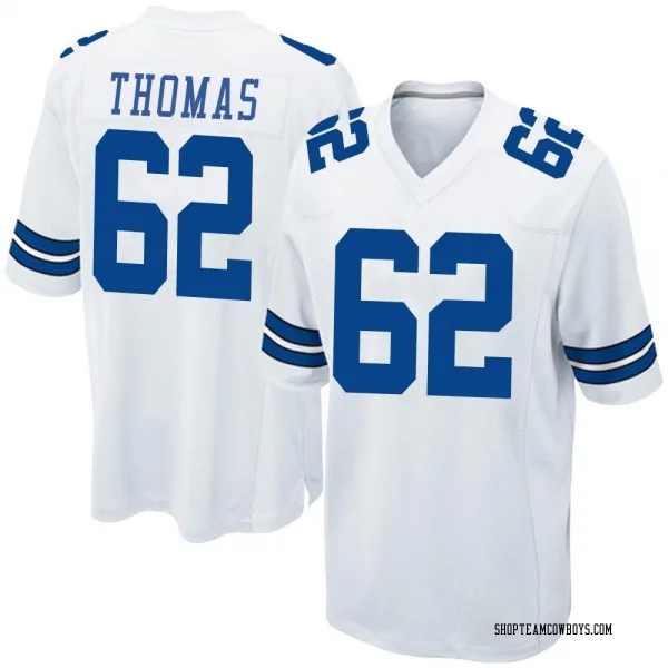 Men's Nathan Thomas Dallas Cowboys Game White Jersey