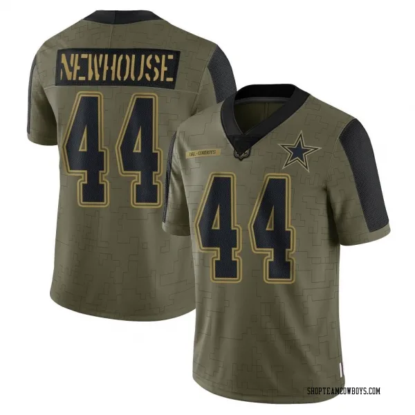 Men's Robert Newhouse Dallas Cowboys Limited Olive 2021 Salute To Service Jersey