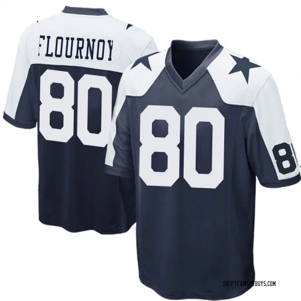 Men's Ryan Flournoy Dallas Cowboys Game Navy Blue Throwback Jersey